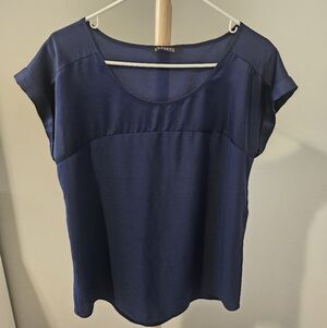 Express Women's Navy Blue Top,  Medium